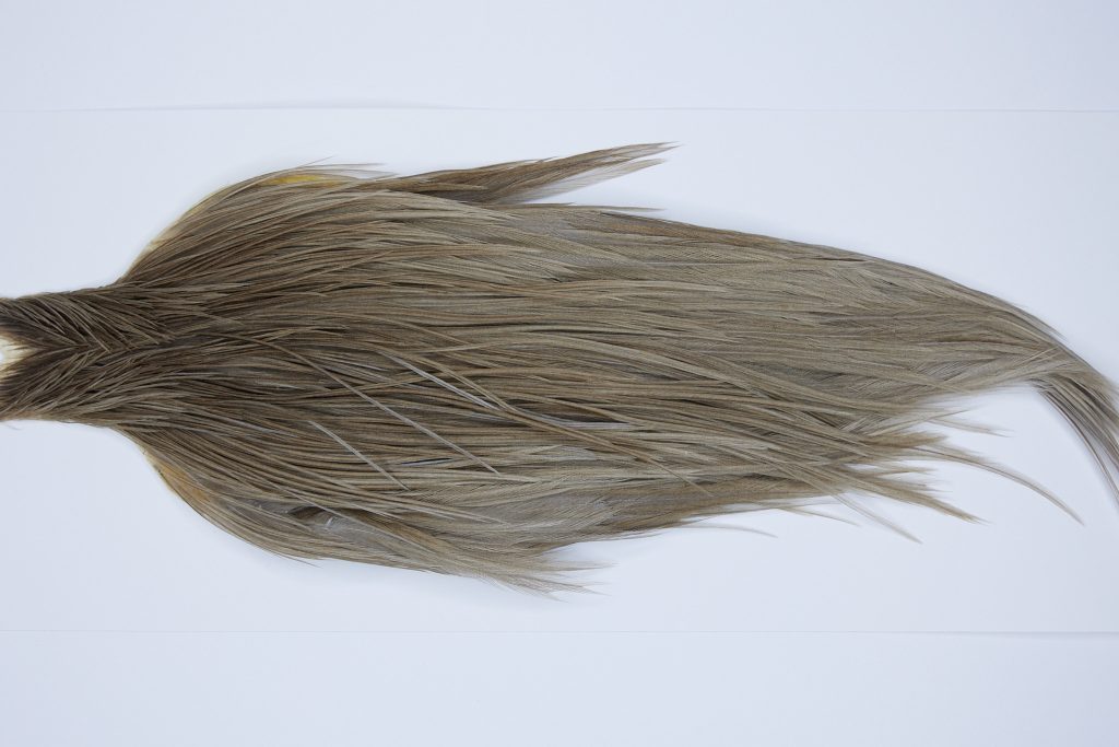 9526 - JimsFlyCo Dry Fly Hackle, Light Dun #2 Grade Rooster Cape, Ties Sizes 12-22