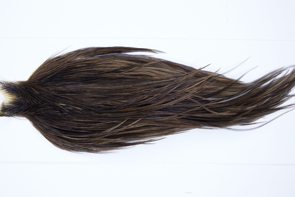 9880 - JimsFlyCo Dry Fly Hackle, Brown Dun #1 Grade Rooster Cape, Ties Sizes 12-20