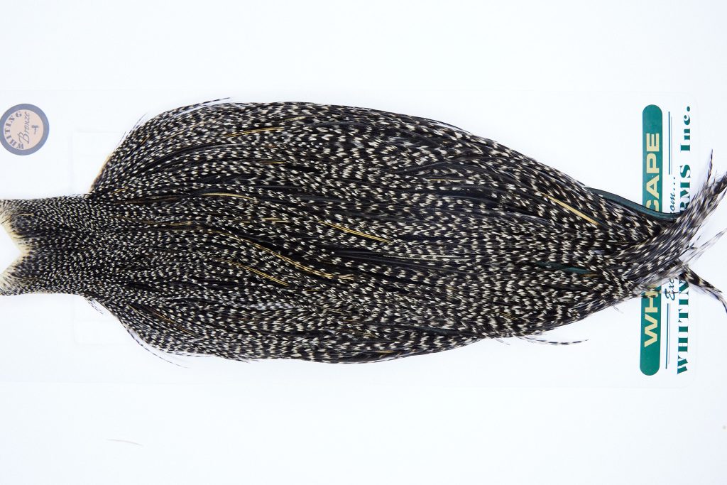 1094 Hebert Dry Fly Hackle, Bronze Grade 10-22 Grizzly Variant Ties Sizes 10-22