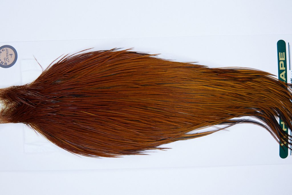 1139 Hebert Dry Fly Hackle, Bronze Grade 8-22 Medium Brown Ties Sizes 8-22