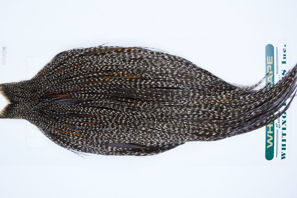 1291 Hebert Dry Fly Hackle, Pro Grade Rooster Cape Dun Grizzly Ties Sizes 12-22