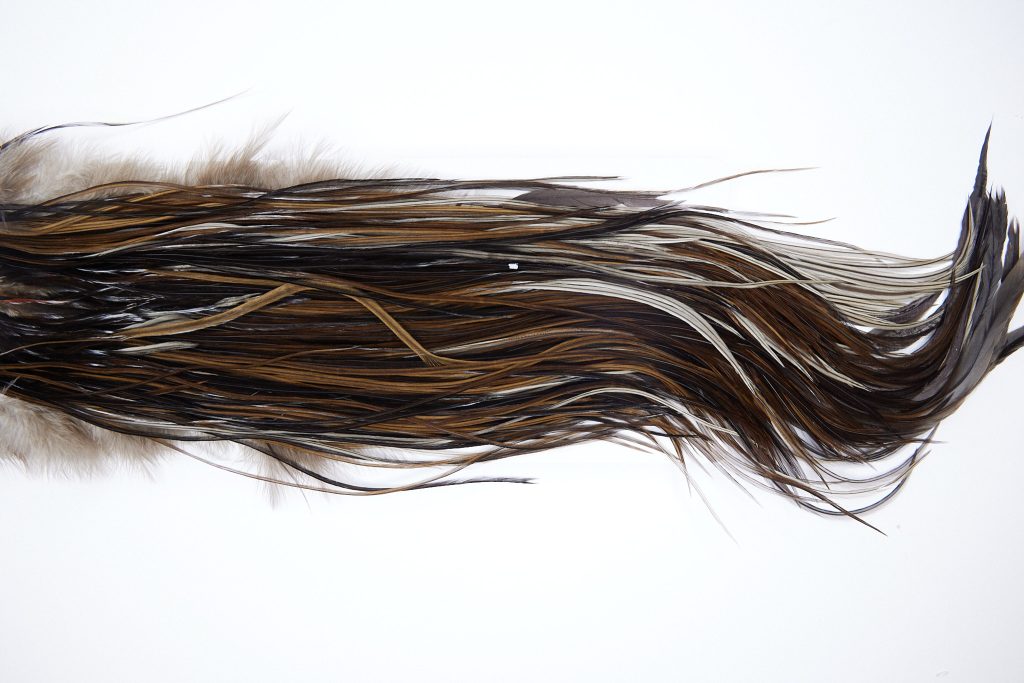 1339 Hebert Dry Fly Hackle, Silver Grade 14-16 Dark Brown Dun Ties Sizes 14-16