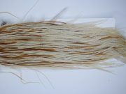 1566 Whiting Dry Fly Hackle Silver Grade Rooster Saddle Barred Medium Ginger Ties Size 14-16