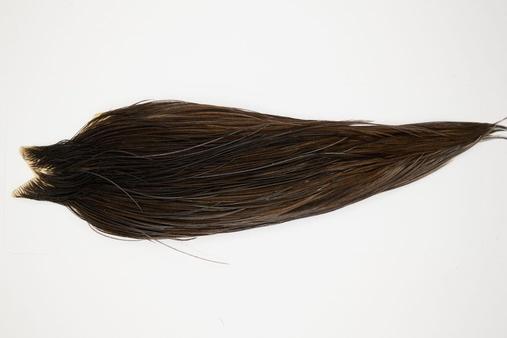 10424 JimsFlyCo Dry Fly Hackle Grade 1 Rooster Cape Dark Dun Ties Size 10-22