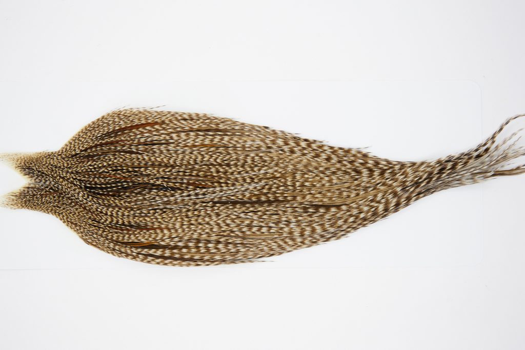 10515 JimsFlyCo Dry Fly Hackle Rhodium Rooster Cape Grizzly Dun Variant Ties Size 8-20