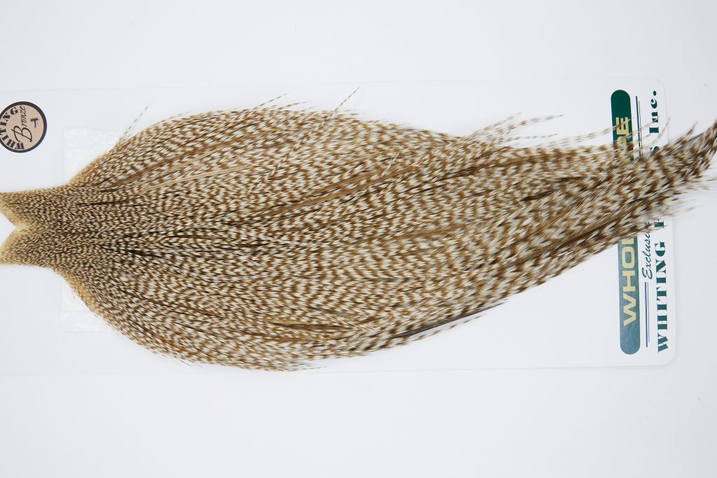 10918 Hebert Dry Fly Hackle Bronze Grade Rooster Cape Dun Grizzly Ties Size 8-22