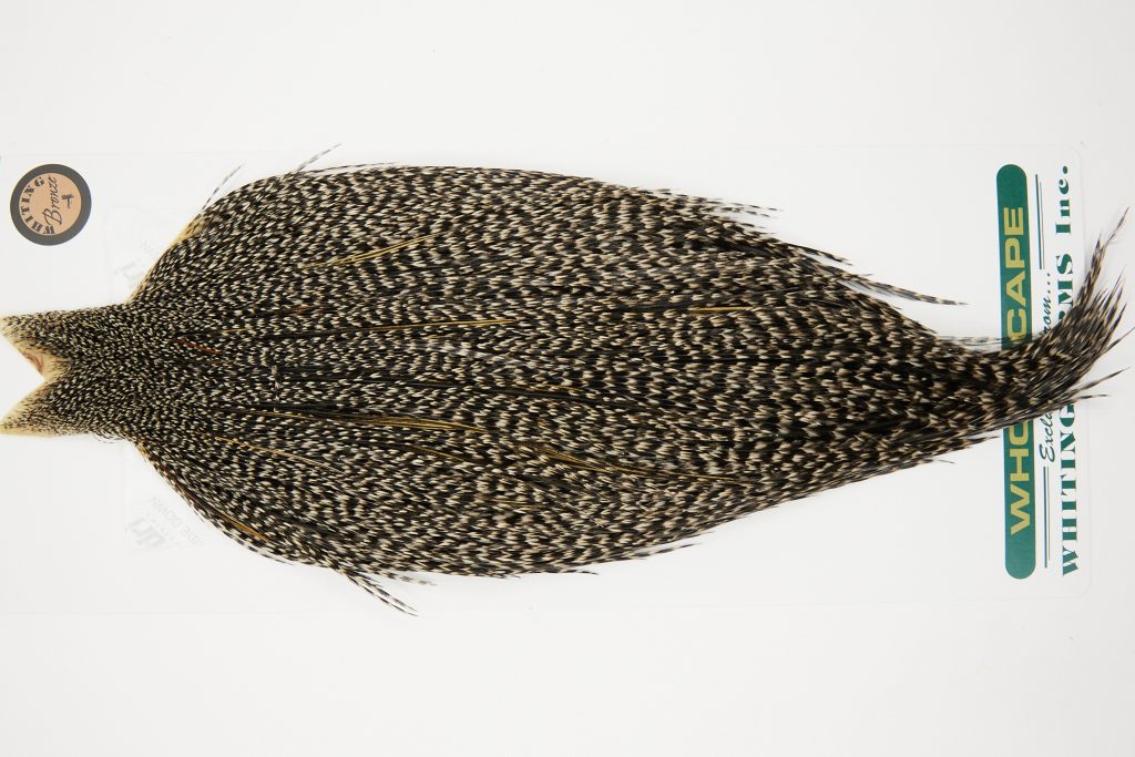 10946 Hebert Dry Fly Hackle Bronze Grade Rooster Cape Grizzly Variant Ties Size 8-20
