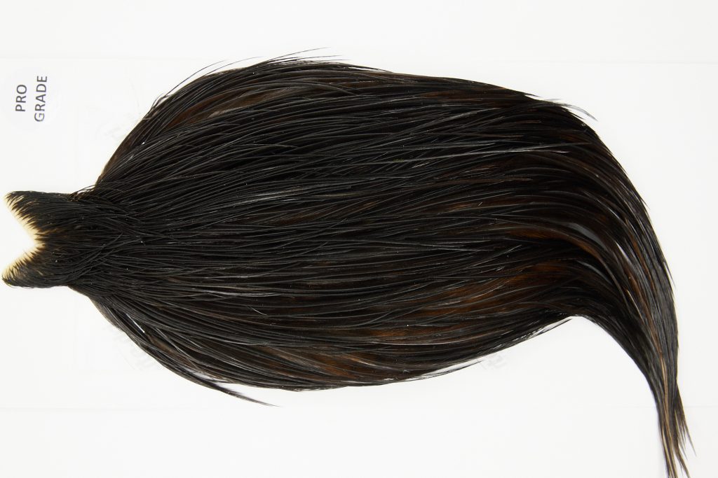 10968 Hebert Dry Fly Hackle Pro Grade Rooster Cape Black Ties Size 10-20