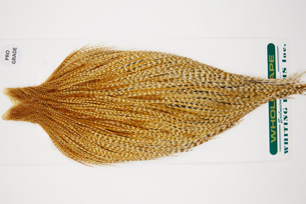 10977 Hebert Dry Fly Hackle Pro Grade Rooster Cape Medium Barred Ginger Ties Size 8-20