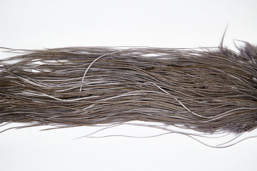 11118 Whiting Dry Fly Hackle Silver Grade Midge Saddle Dark Dun Ties Size 16-18