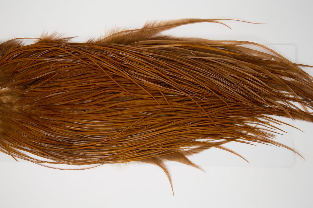 12092 Hebert Dry Fly Hackle Pro Grade Rooster Saddle Brown Ties Size 14-18