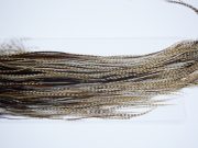 12317 Hebert Dry Fly Hackle Bronze Grade Rooster Saddle Dun Grizzly Ties Size 14-16