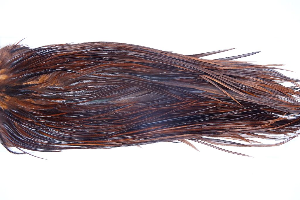 12319 Hebert Dry Fly Hackle Pro Grade Rooster Saddle Coachman Brown Ties Size 12-14