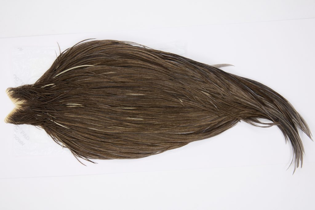 12310 Beaverkill Dry Fly Hackle Rooster Cape Dark Grey Dun Ties Size 10-20