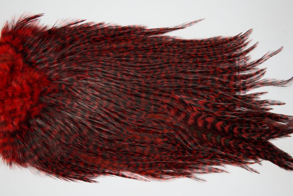 12426 Coq De Leon Dry Fly Hackle Bronze Grade Rooster Saddle Red Ties Size NA