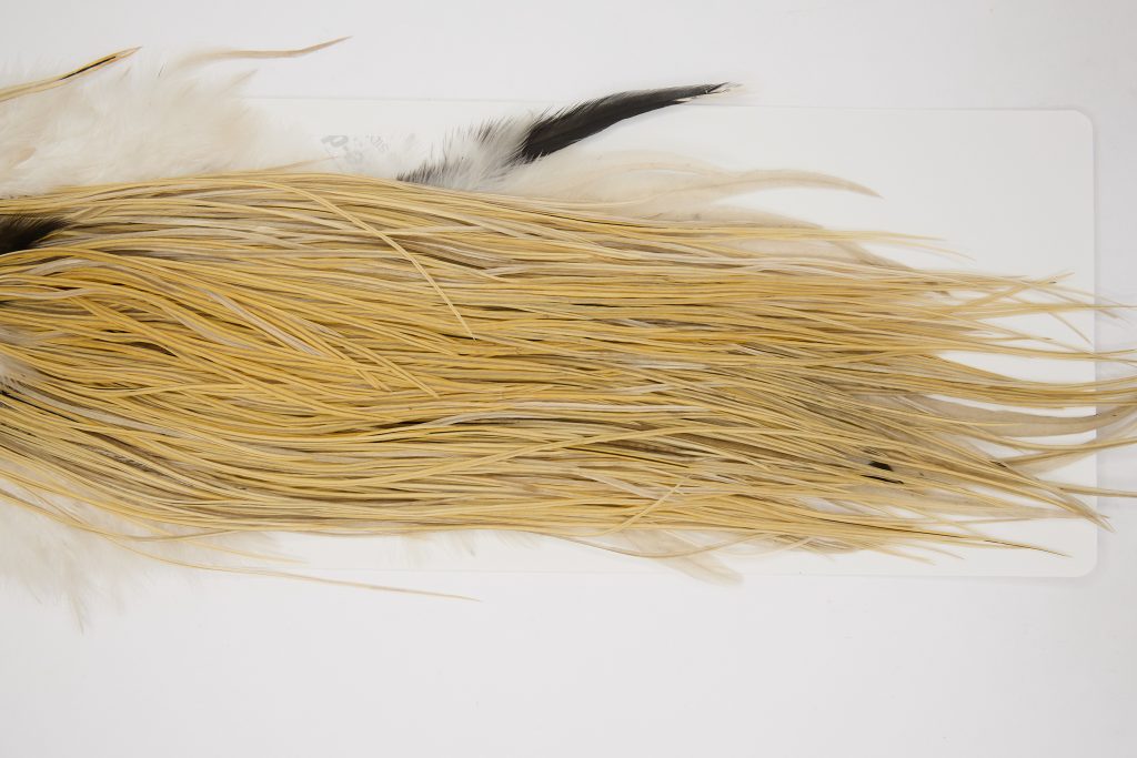 12449 Heritage Dry Fly Hackle Grade 3 Rooster Saddle Light Ginger Dun Ties Size 14-18