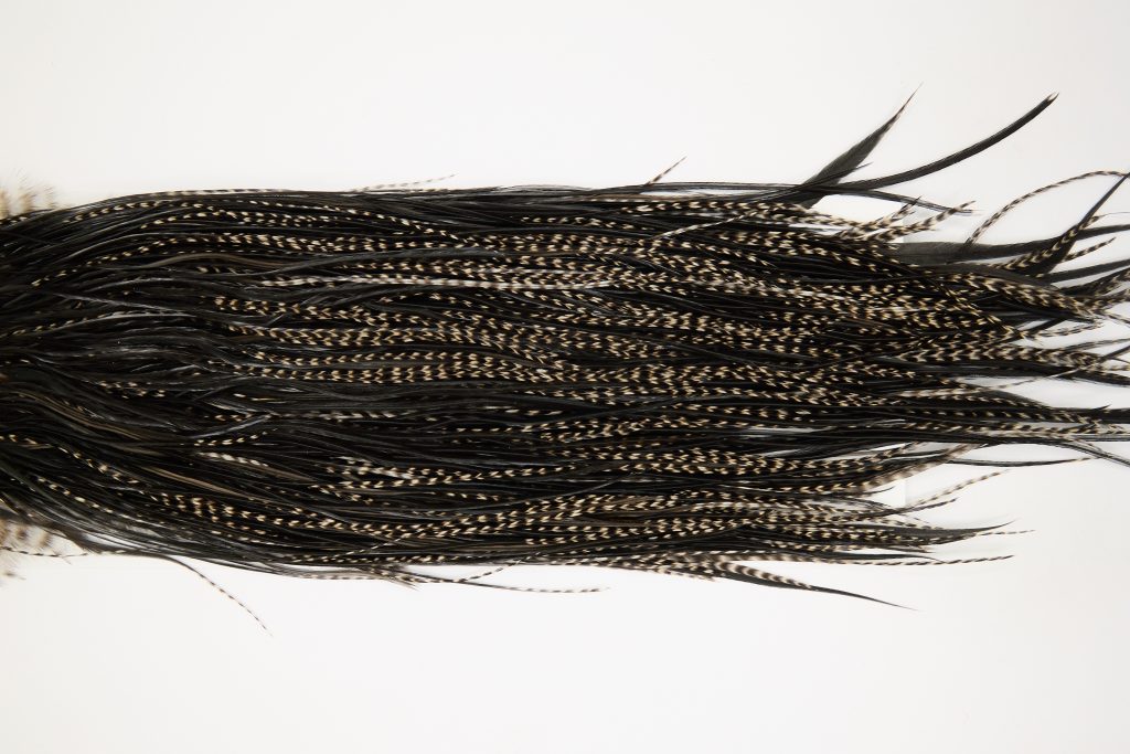 12456 Heritage Dry Fly Hackle Grade 2 Rooster Saddle Grizzly Variant Ties Size 14-18