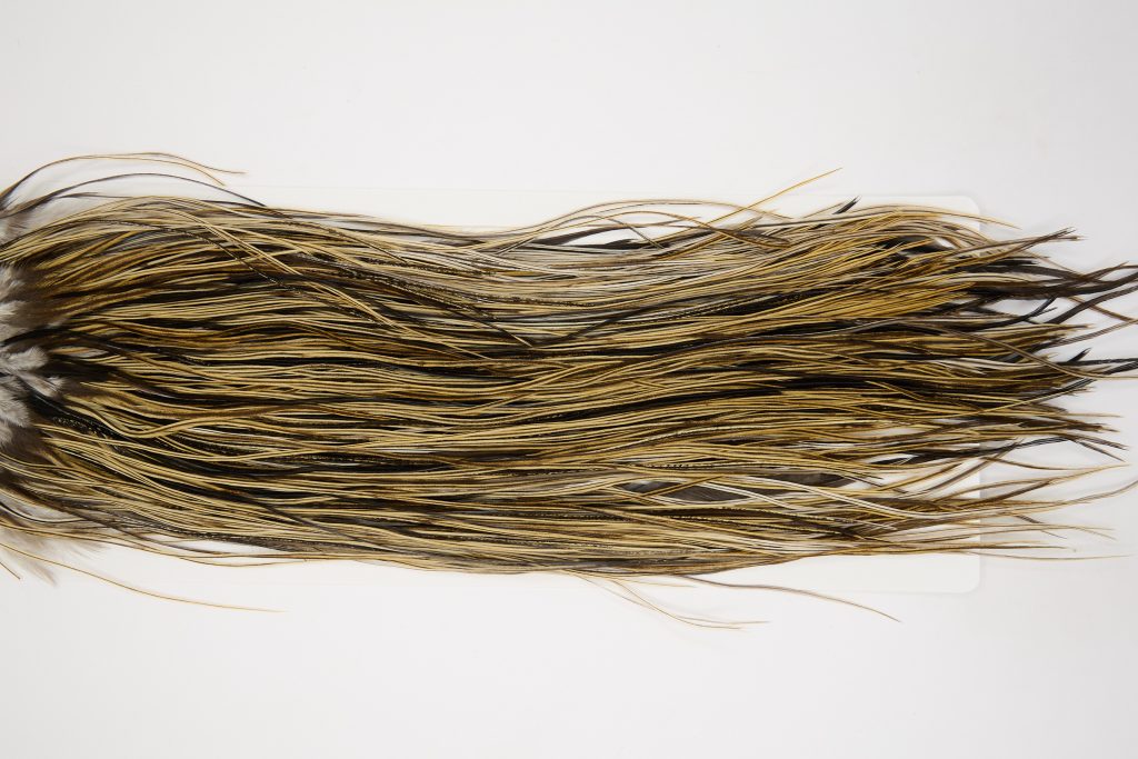 12477 Heritage Dry Fly Hackle Grade 2 Rooster Saddle Vermiculated Badger Ties Size 16-22