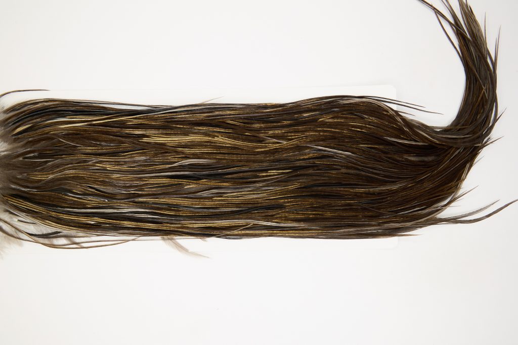 12501 Heritage Dry Fly Hackle Grade 1 Rooster Saddle Vermiculated Dun Ties Size 14-16
