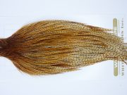 1751 Heritage Dry Fly Hackle, 2 Grade Rooster Cape Barred Ginger Ties Size 10-22