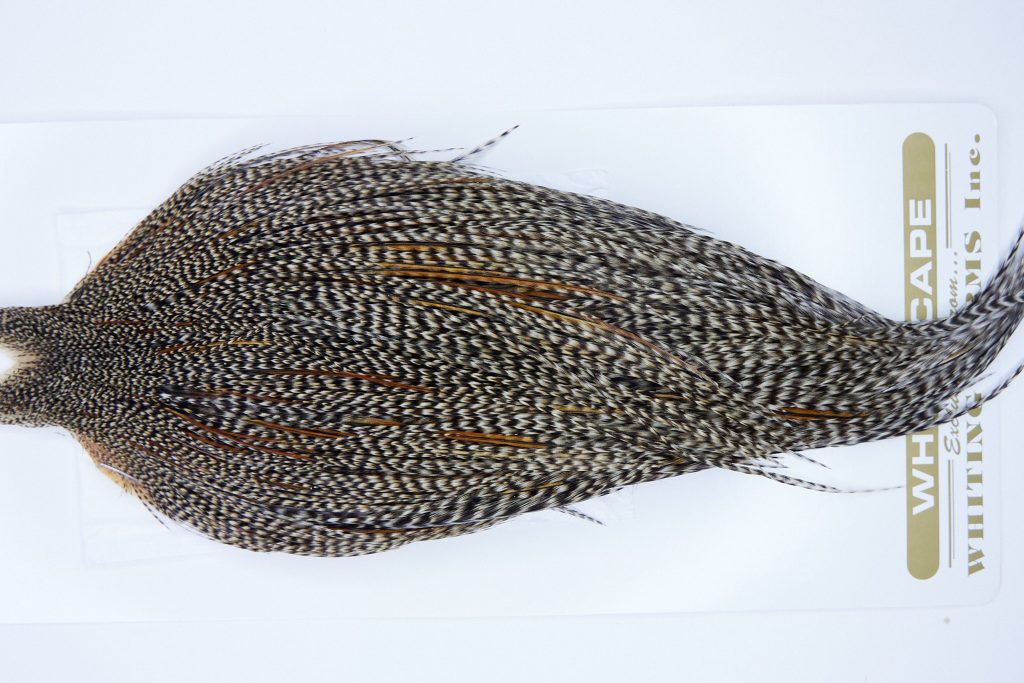 1767 Heritage Dry Fly Hackle, 2 Grade Rooster Cape Dun Grizzly Ties Size 10-22