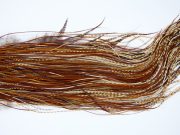1837 Heritage Dry Fly Hackle, 1 Grade Rooster Saddle Barred Ginger Ties Size 14-16