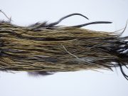 1852 Heritage Dry Fly Hackle, 2 Grade Rooster Saddle Heritage Dry Fly Hackle, Vermiculated Badger Ties Size 12-14