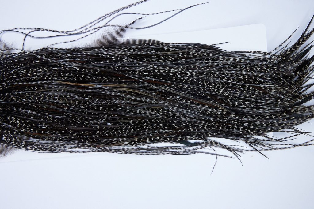 1883 Heritage Dry Fly Hackle, 2 Grade Rooster Saddle Variant Ties Size 14-16