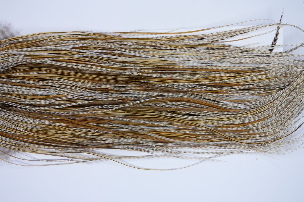 1896 Heritage Dry Fly Hackle, 2 Grade Rooster Saddle Variant Ties Size 16-18