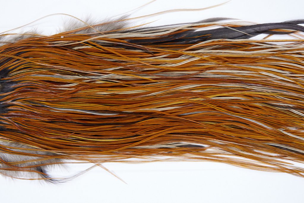 1911 Heritage Dry Fly Hackle, 2 Grade Rooster Saddle Furnace Ties Size 16-18