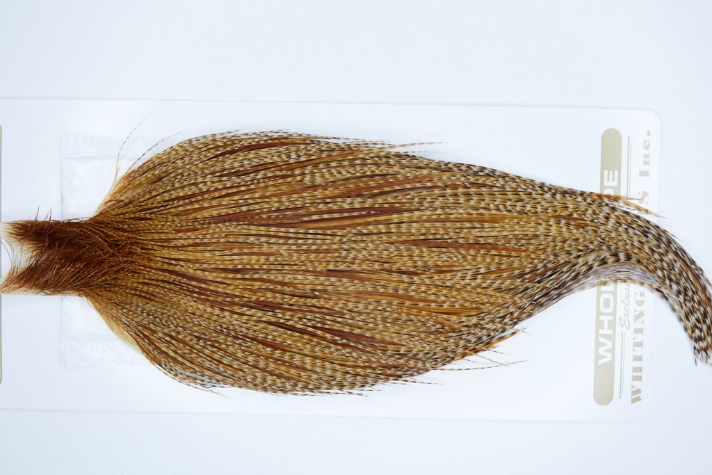 3855 Heritage Dry Fly Hackle 1 Rooster Cape Barred Ginger Ties Size 10-20