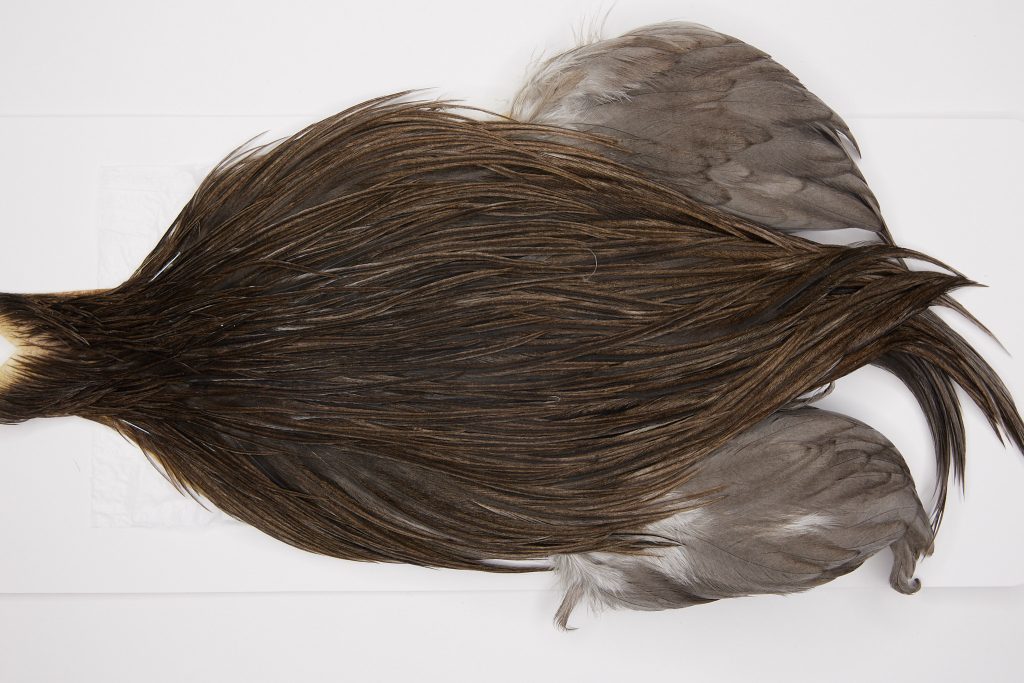 4271 Beaverkill Dry Fly Hackle Rooster Cape Dark Grey Dun Ties Size 8-20