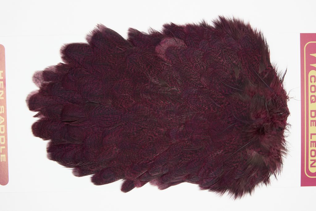Coq De Leon Hen Saddle Speckled Burgandy