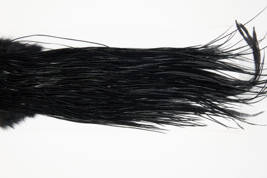 11245 Whiting Dry Fly Hackle Pro Grade Rooster Saddle Black Ties Size 14-16
