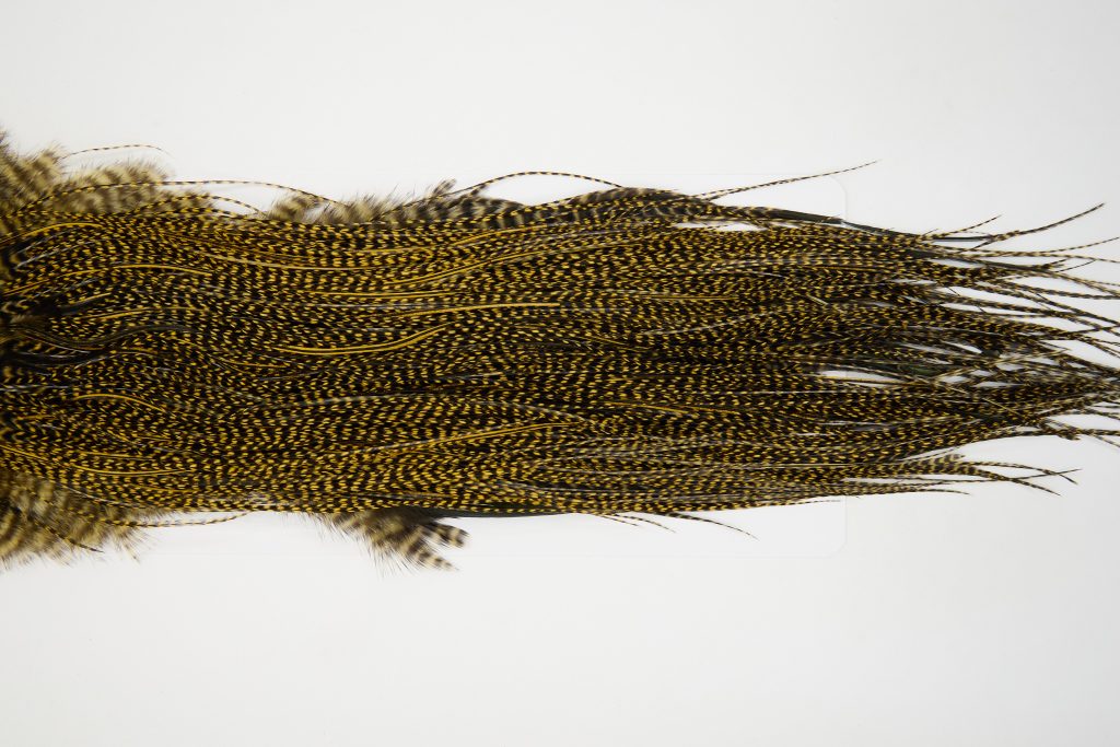 12514 JimsFlyCo Dry Fly Hackle Rhodium Rooster Saddle Variant Ties Size 18-20