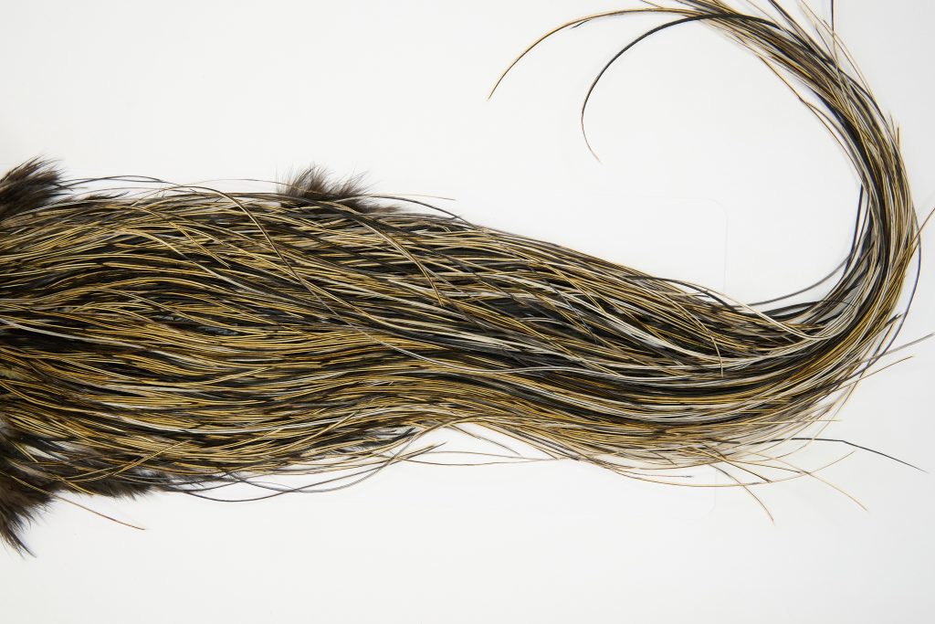 12515 JimsFlyCo Dry Fly Hackle Rhodium Rooster Saddle Badger Ties Size 22-26