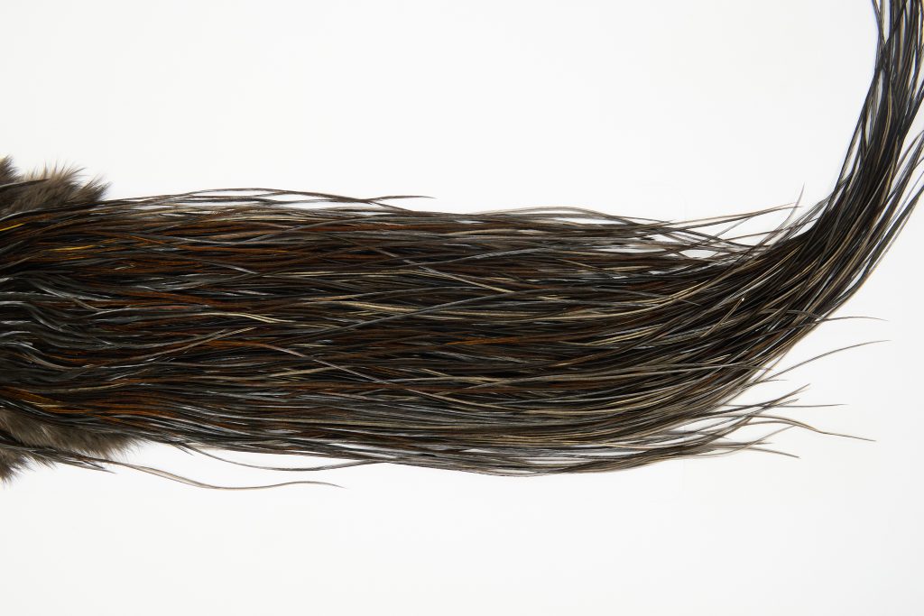 12516 JimsFlyCo Dry Fly Hackle Rhodium Rooster Saddle Furnace Ties Size 18-20