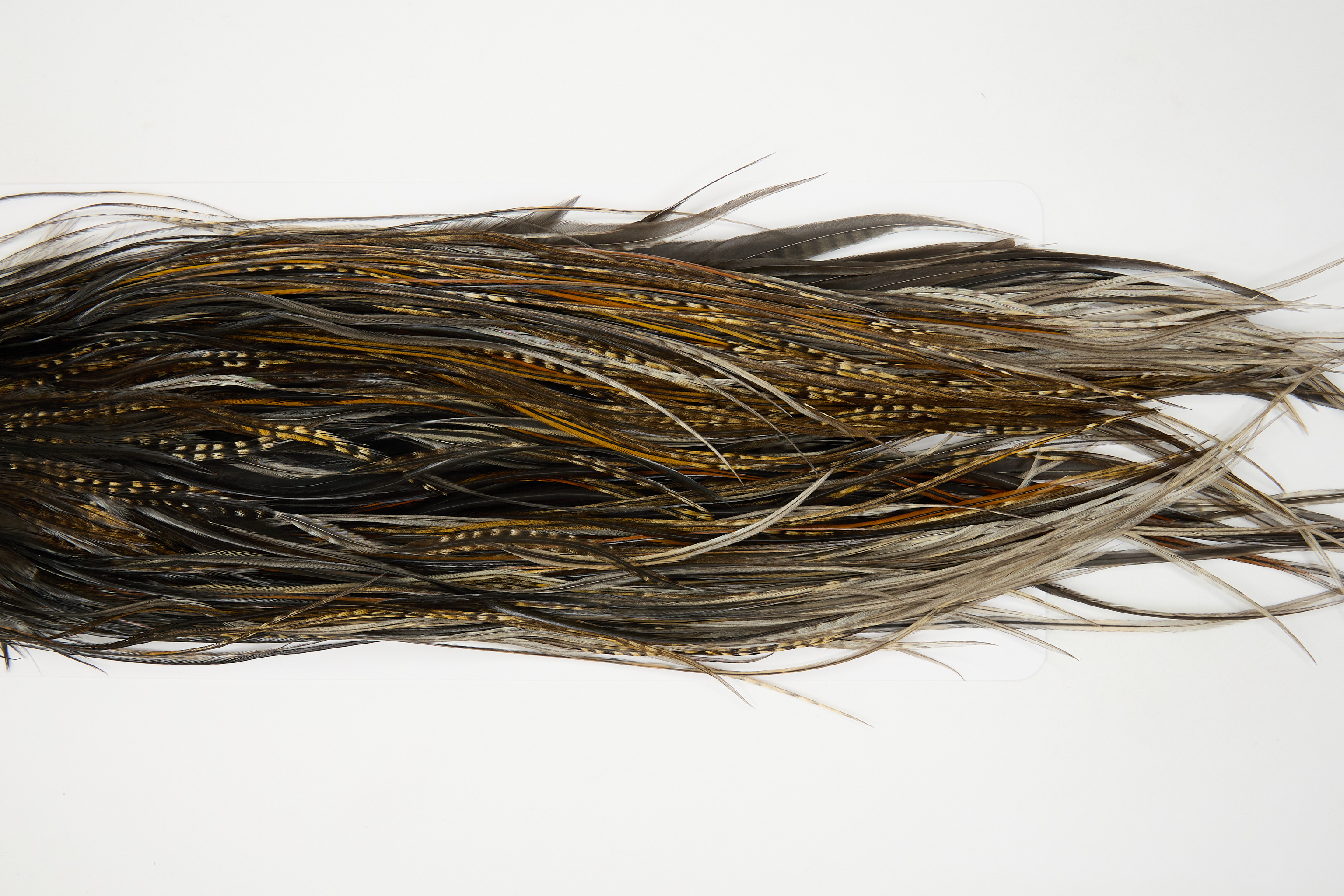 12542 JimsFlyCo Dry Fly Hackle Grade 1 Rooster Saddle Variant Ties Size 10-14