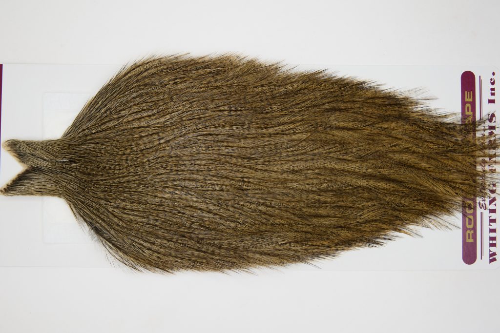 12594 Coq De Leon Dry Fly Hackle Rooster Cape Dark Pardo Ties Size NA