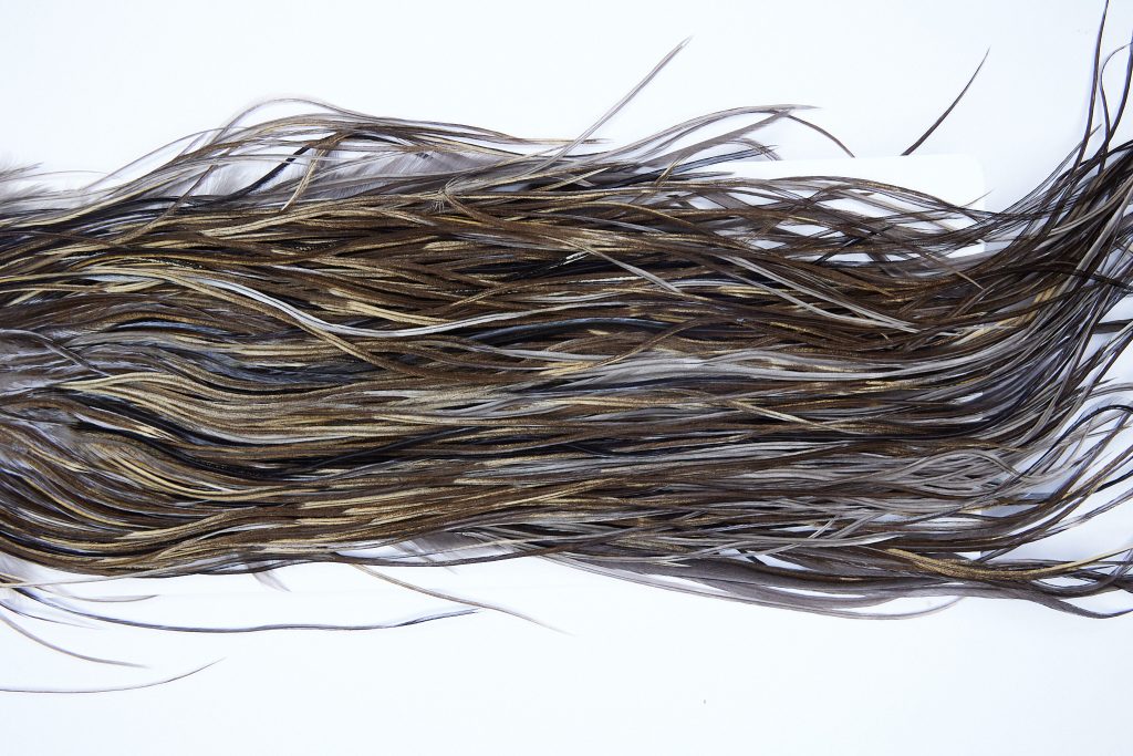 1936 Heritage Dry Fly Hackle Grade 2 Rooster Saddle With Vermiculation Ties Size 14-16