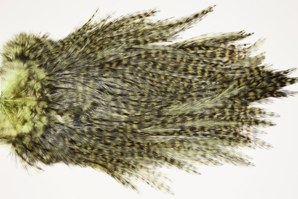 7570 Coq De Leon Dry Fly Hackle Bronze Grade Rooster Saddle Olive Ties Size NA
