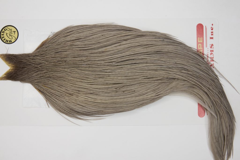 12624 Whiting Dry Fly Hackle Gold Grade Rooster Cape Medium Dun Ties Size 10-22