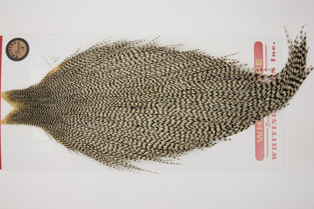12631 Whiting Dry Fly Hackle Bronze Grade Rooster Cape Grizzly Ties Size 10-22