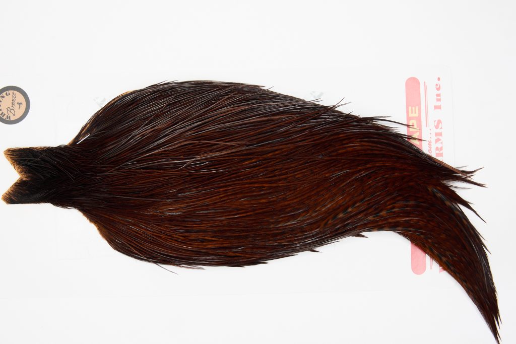 12652 Whiting Dry Fly Hackle Bronze Grade Rooster Cape Coachman Brown Ties Size 10-24