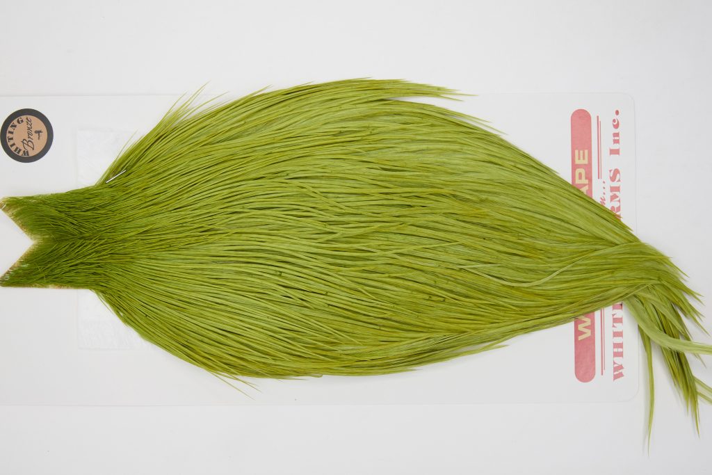 12653 Whiting Dry Fly Hackle Bronze Grade Rooster Cape Olive Ties Size 8-24