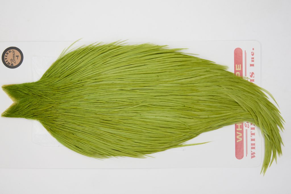 12654 Whiting Dry Fly Hackle Bronze Grade Rooster Cape Olive Ties Size 10-20