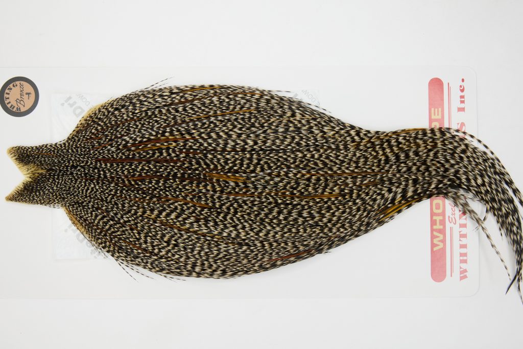 12680 Whiting Dry Fly Hackle Bronze Grade Rooster Cape Grizzly Variant Ties Size 8-22