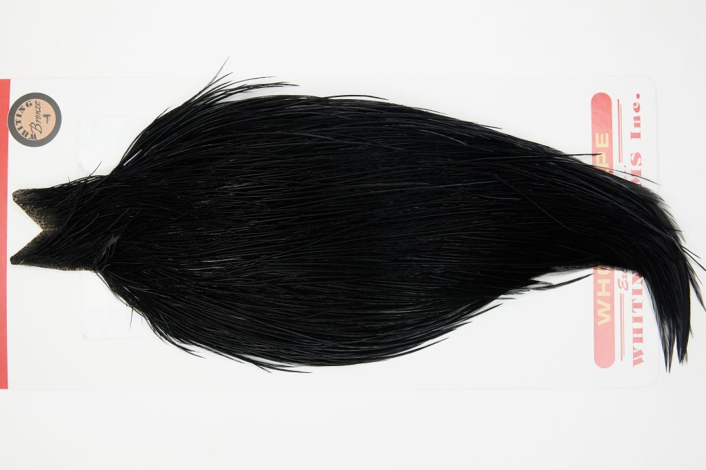 12683 Whiting Dry Fly Hackle Bronze Grade Rooster Cape Black Ties Size 10-20