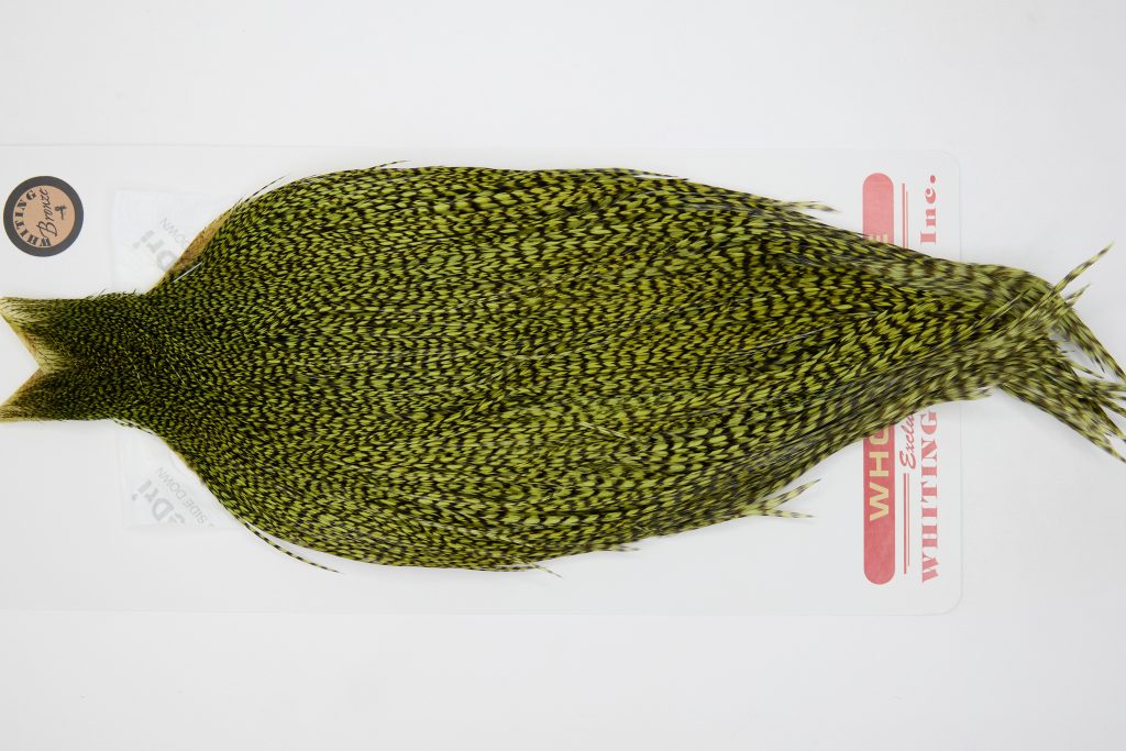 12700 Whiting Dry Fly Hackle Bronze Grade Rooster Cape Grizzly Olive Ties Size 8-24