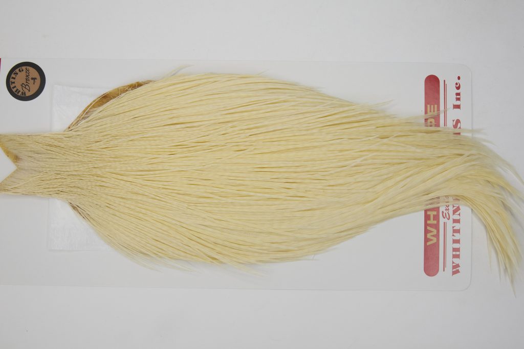 12712 Whiting Dry Fly Hackle Bronze Grade Rooster Cape White Ties Size 8-18